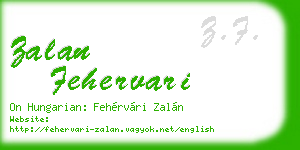 zalan fehervari business card